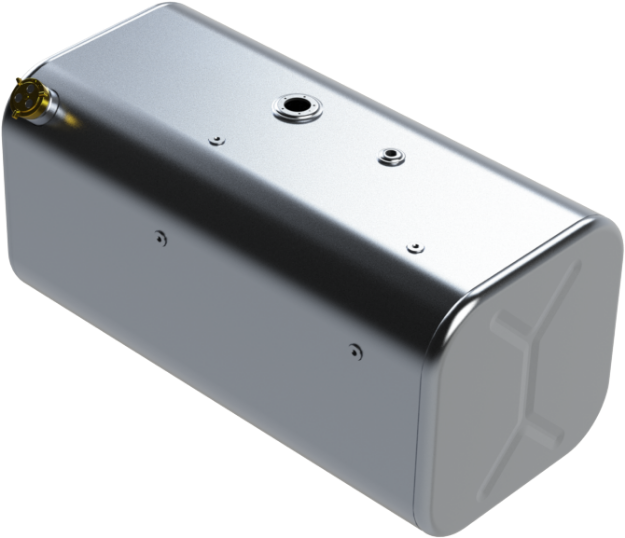 Picture of 49 Gallons 18"H x 18.25"W x 36"L - Freightliner Style - Rear Fill Milgrade