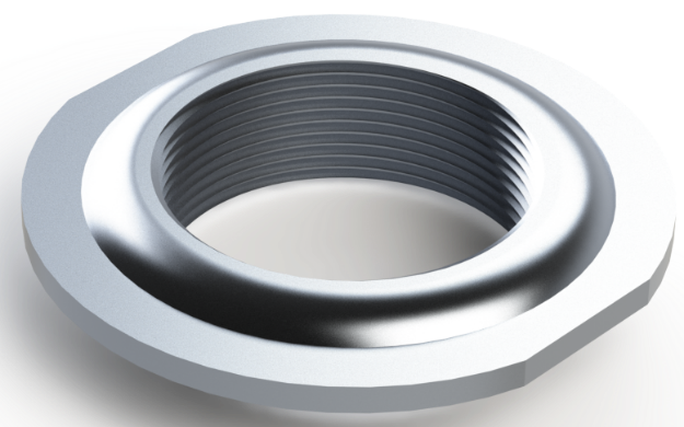 Picture of 2" NPTF MILGRADE ALUMINUM FLANGE