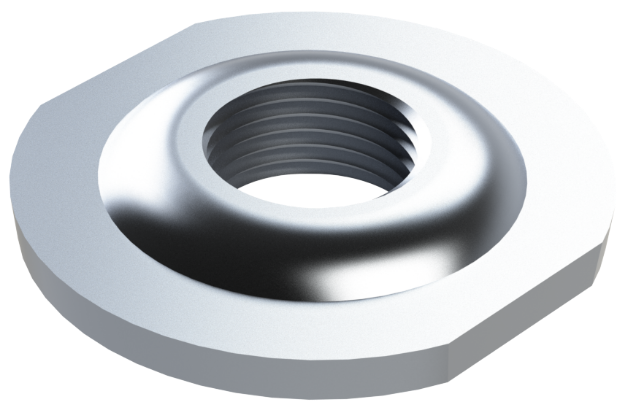 Picture of 3/8" NPTF MILGRADE ALUMINUM FLANGE
