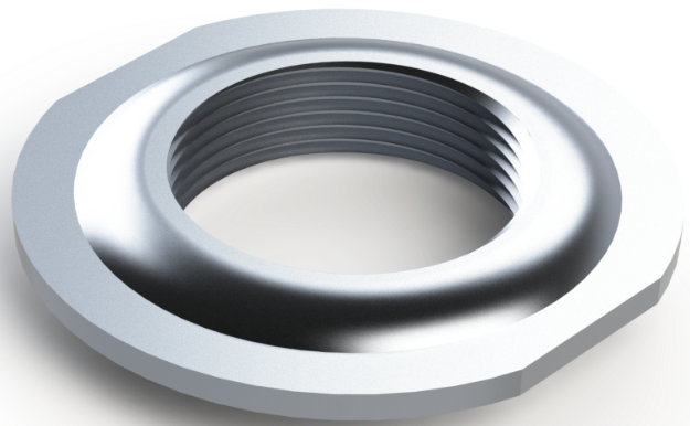 Picture of 1-1/2" NPTF MILGRADE ALUMINUM FLANGE