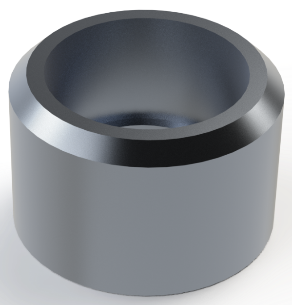 Picture of Half 3/8" NPT Milgrade Aluminum Coupling