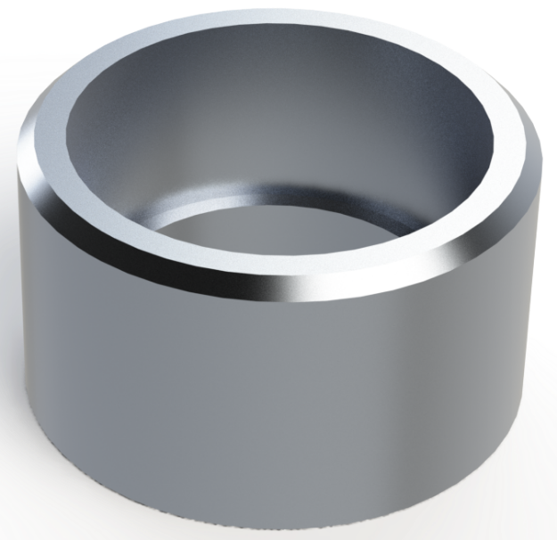 Picture of Half 1" NPT Milgrade Aluminum Coupling