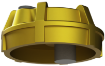 Picture of 2" Non-Vented Locking Brass Fuel Cap with 11.5 Threads Per Inch
