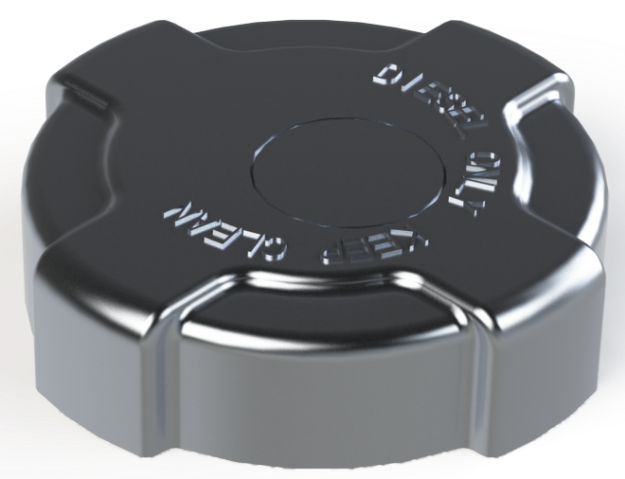 Picture of 3"-5.5 TPI NON VENTED, NON LOCKING KENWORTH STYLE FUEL CAP