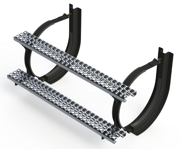 Picture of 18" 2 Piece Black Mounting Kit Combo