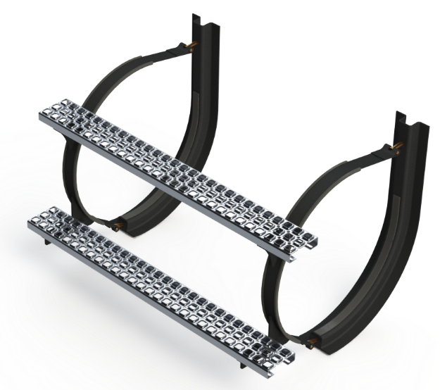 Picture of 23" 2 Piece Black Mounting Kit Combo