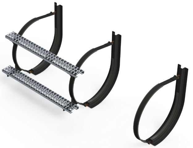 Picture of 25" 3 Piece Black Mounting Kit Combo