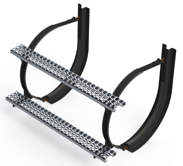 Picture of 25" 2 Piece Black Mounting Kit Combo