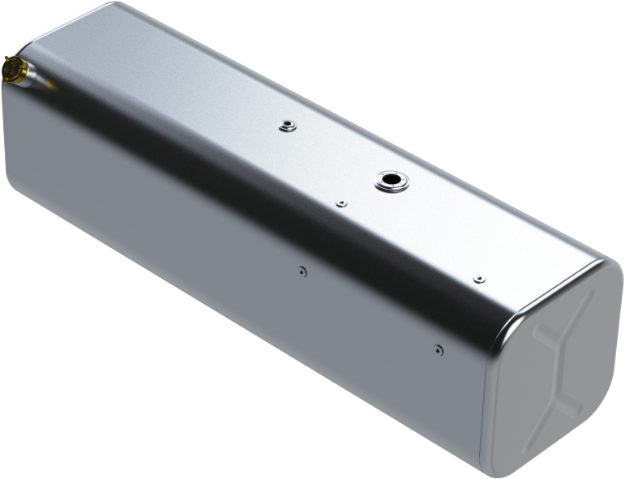 Picture of 84 Gallons 18"H x 18.25"W x 62"L - Freightliner Style - Rear Fill Milgrade