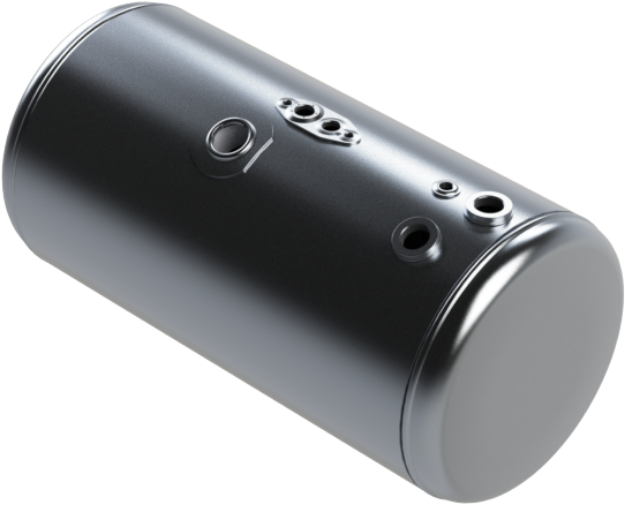 Picture of 105 Gallons 26"D x 45.5"L - Peterbilt Style - Rear Fill Milgrade, Split