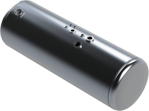 Picture of 159 Gallons 26"D x 69"L - Peterbilt Style - Rear Fill Milgrade, Split