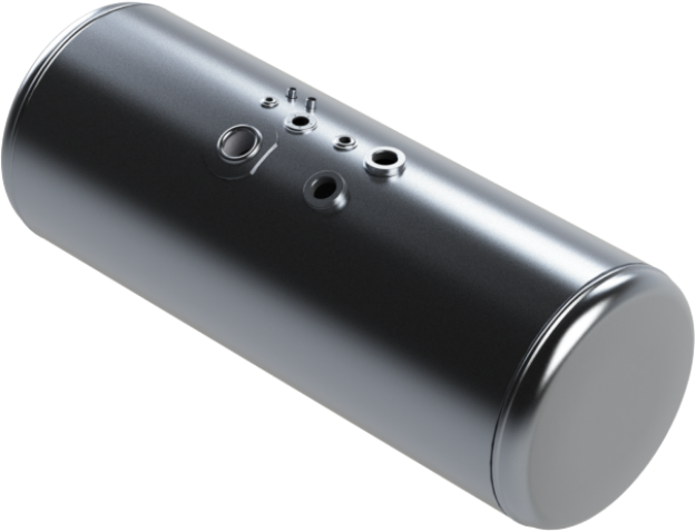 Picture of 143 Gallons 26"D x 62"L - Peterbilt Style - Rear Fill Milgrade, Split