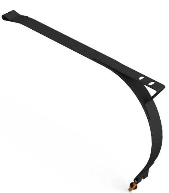 Picture of 16" D Tank Black Powder Coated Strap w/ Step Mount