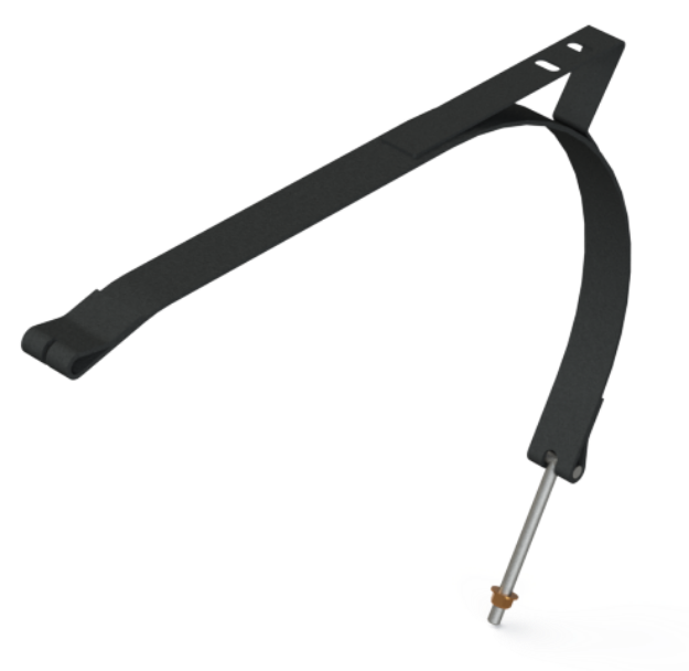 Picture of 19" D Tank Black Powder Coated Strap w/ Step Mount