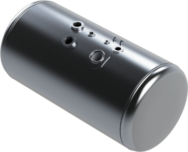 Picture of 103 Gallons 26"D x 45"L - Peterbilt Style - Front Fill Milgrade, Split