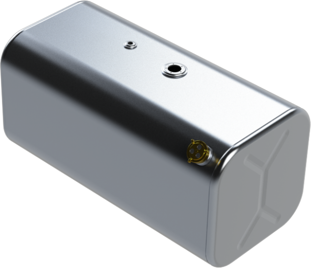 Picture of 49 Gallons 18"H x 18.25"W x 36"L - Freightliner Style - Rear Fill Milgrade