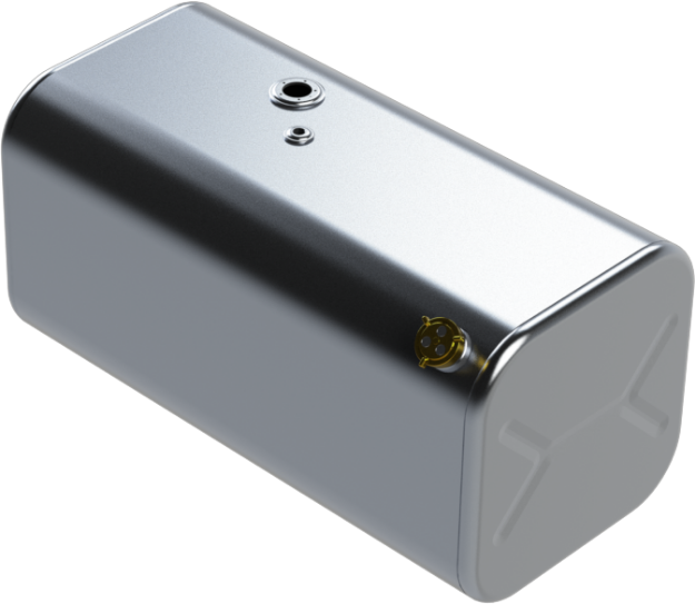 Picture of 50 Gallons 18.25"H x 18.5"W x 36"L - Freightliner Style - Rear Fill Milgrade