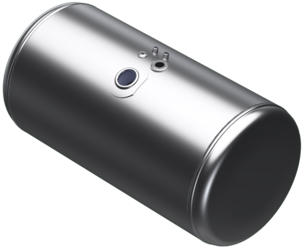 Picture of 101 Gallons 26"D x 43.75"L - Peterbilt Style - Center Fill Milgrade Tank