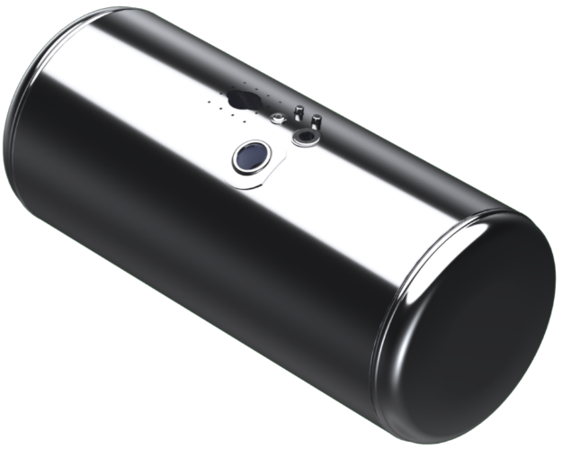 Picture of 122 Gallons 26"D x 53.18"L - Peterbilt Style - Center Fill Polished