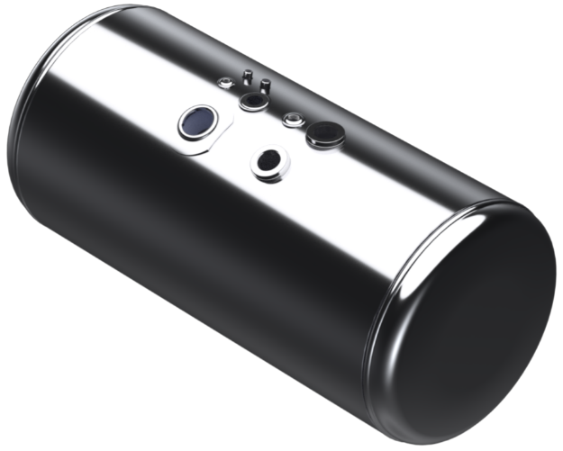 Picture of 113 Gallons 26"D x 49.12"L - Peterbilt Style - Rear Fill Polished, Split