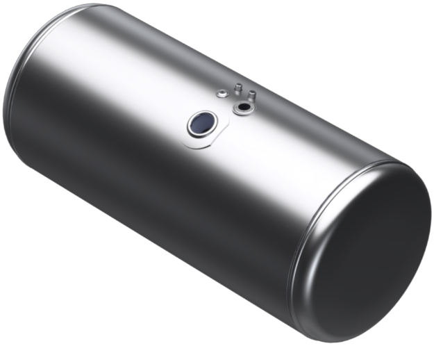 Picture of 122 Gallons 26"D x 53.12"L - Peterbilt Style Rear Fill Milgrade