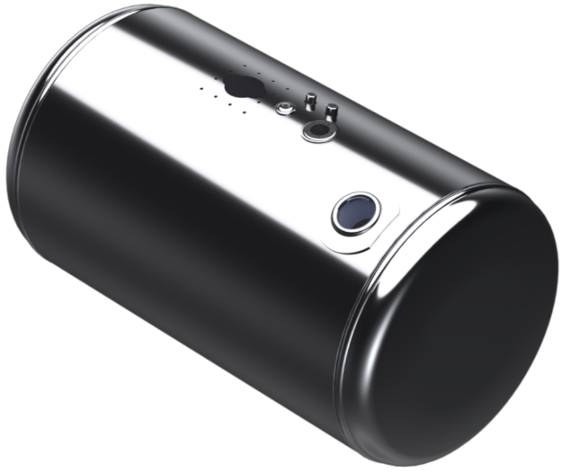 Picture of 89 Gallons 26"D x 38.87"L - Peterbilt Style Driver Side - Rear Fill Polished