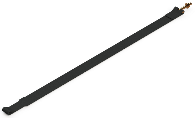 Picture of T-Bolt to 1 1/2" Tapered Loop 43" Black Powder Satin Regular Strap