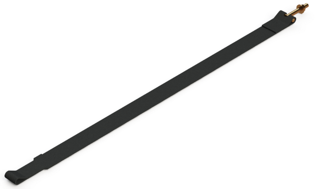 Picture of T-Bolt to 1 1/2" Tapered Loop 39 3/4" Black Powder Satin Regular Strap