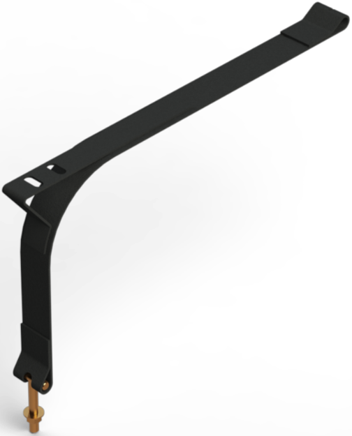 Picture of T-BOLT TO LOOP WITH SLIT 31-1/4" BLACK POWDER SATIN COMBO STRAP