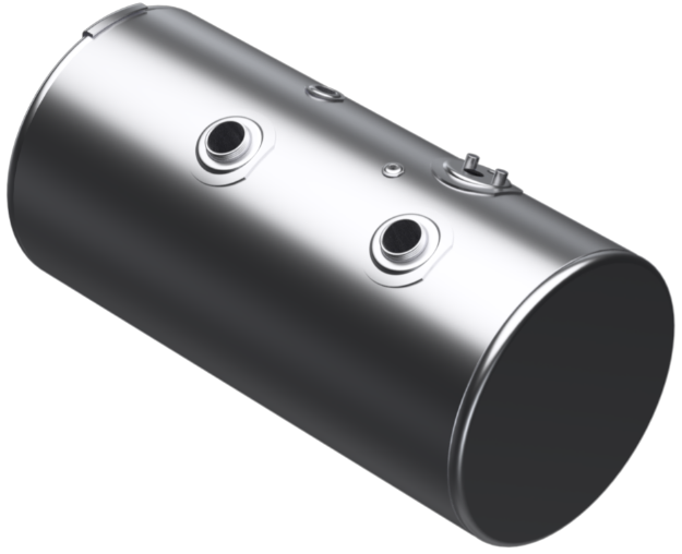 Picture of 98 Gallons 24.5"D x 48.12"L - Kenworth Style - Front Fill Milgrade, Split