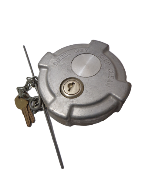 Picture of 3" Non-Vented Locking Aluminum Fuel Cap (Kenworth Style) with 5.5 Threads Per Inch