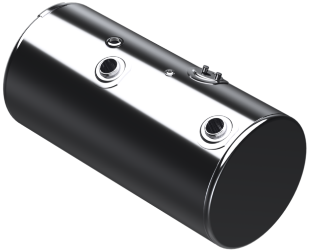 Picture of 98 Gallons 24.5"D x 48.12"L - Kenworth Style - Rear Fill Polished, Split