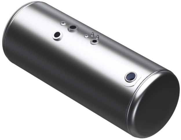 Picture of 141 Gallons 26"D x 61.18"L - Peterbilt Style - Rear Fill Milgrade, Split