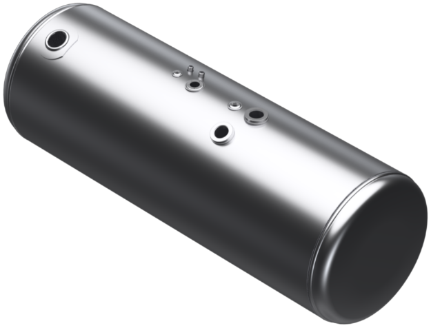 Picture of 158 Gallons 26"D x 68.56"L - Peterbilt Style - Rear Fill Milgrade, Split