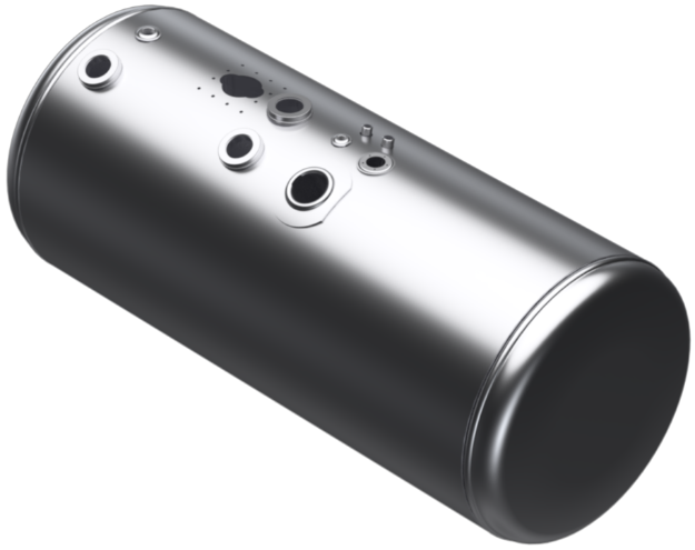 Picture of 124 Gallons 26"D x 53.87"L - Peterbilt Style - Rear Fill Miilgrade, Split