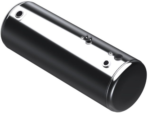 Picture of 156 Gallons 26"D x 68"L - Peterbilt Style - Rear Fill Polished, Split