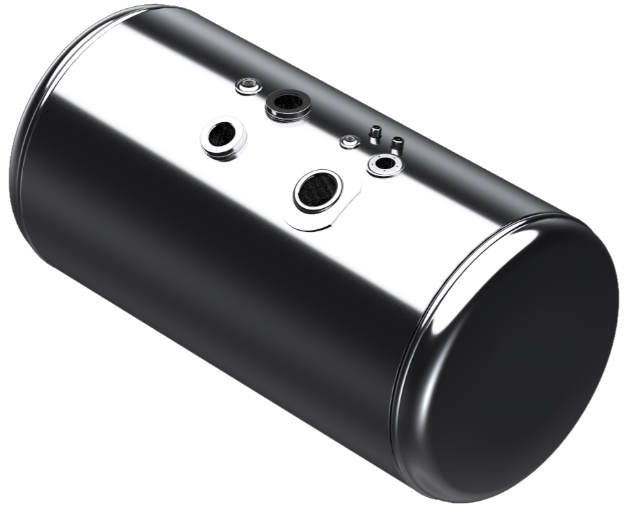 Picture of 102 Gallons 26"D x 44.37"L - Peterbilt Style - Front Fill Polished, Split