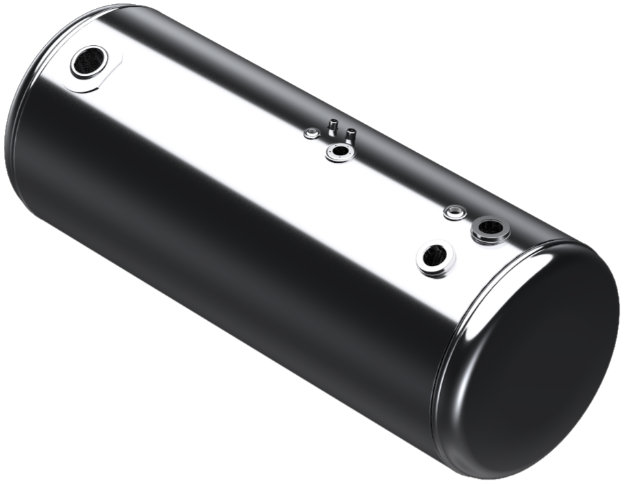 Picture of 140 Gallons 26"D x 60.87"L - Peterbilt Style - Front Fill Polished, Split