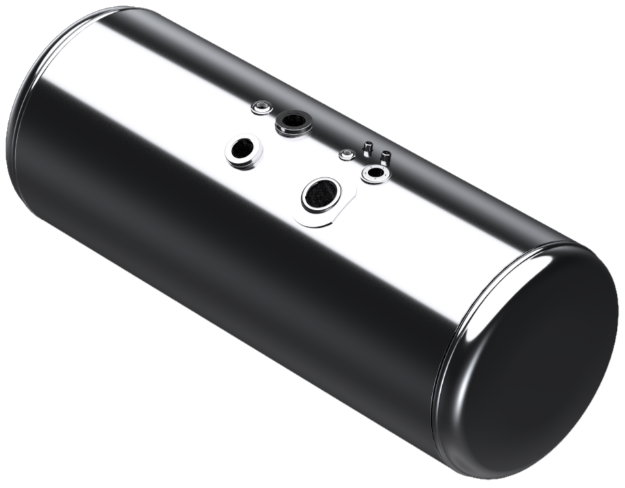 Picture of 141 Gallons 26"D x 61.31"L - Peterbilt Style - Rear Fill Polished, Split