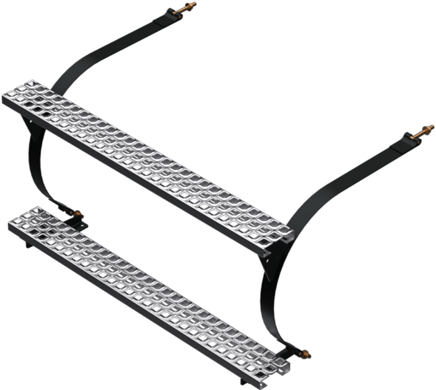 Picture of FORD STEP CONVERSION KIT WITH BLACK POWDER SATIN STEEL STRAPS