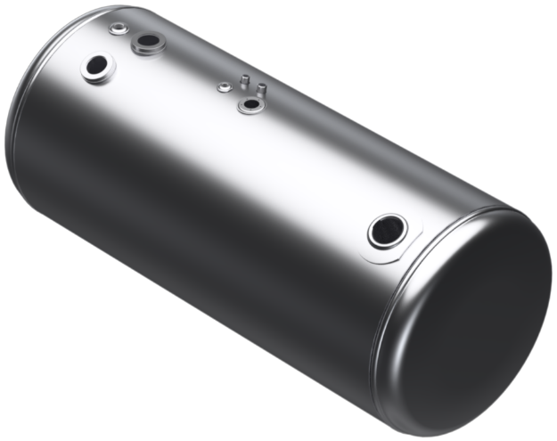 Picture of 124 Gallons 26"D x 53.87"L - Peterbilt Style - Rear Fill Milgrade, Split