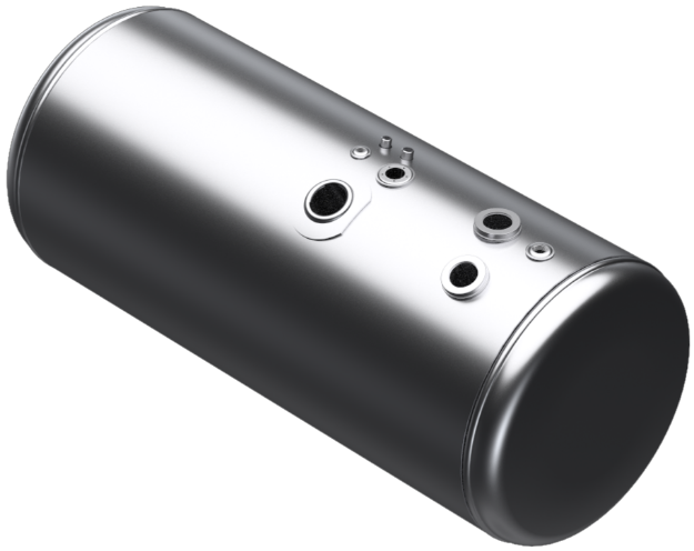 Picture of 124 Gallons 26"D x 53.75"L - Peterbilt Style - Center Fill, Milgrade