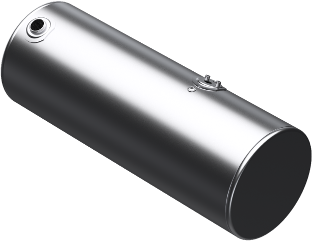 Picture of 132 Gallons 24.5"D x 64.75"L - Kenworth Style - Rear Fill Milgrade