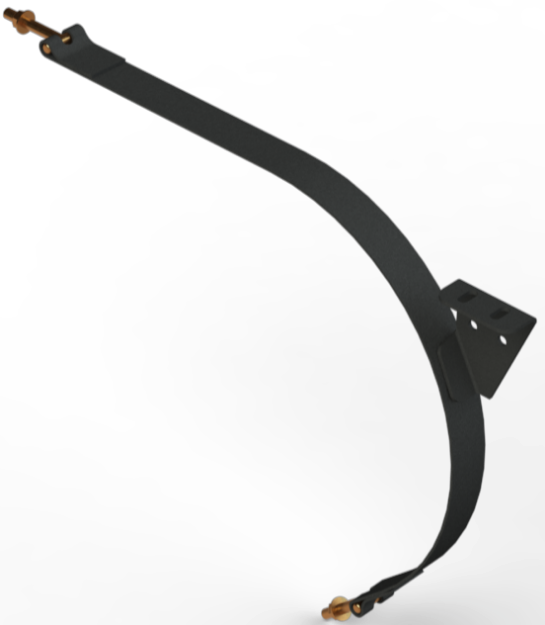 Picture of 20" X 25-1/2" BLACK POWDER SATIN STEEL FORD "D" COMBO STRAP